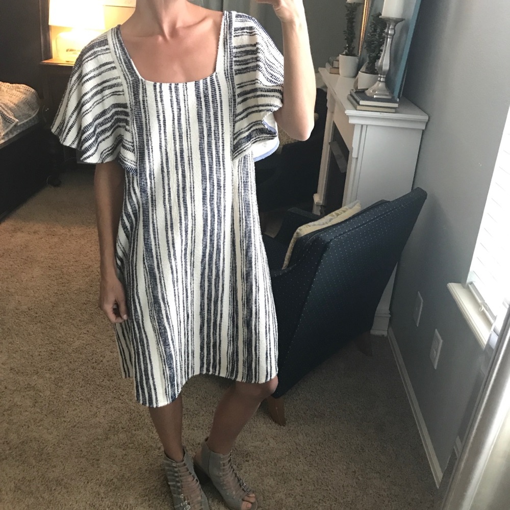 New with tags Anthropologie flutter sleeve dress.